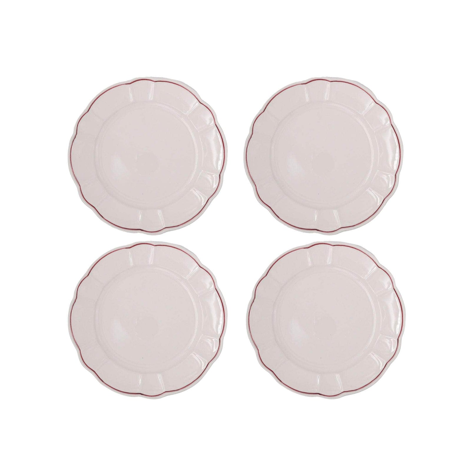 Romilly Dinner Plate, Red, Set Of 4