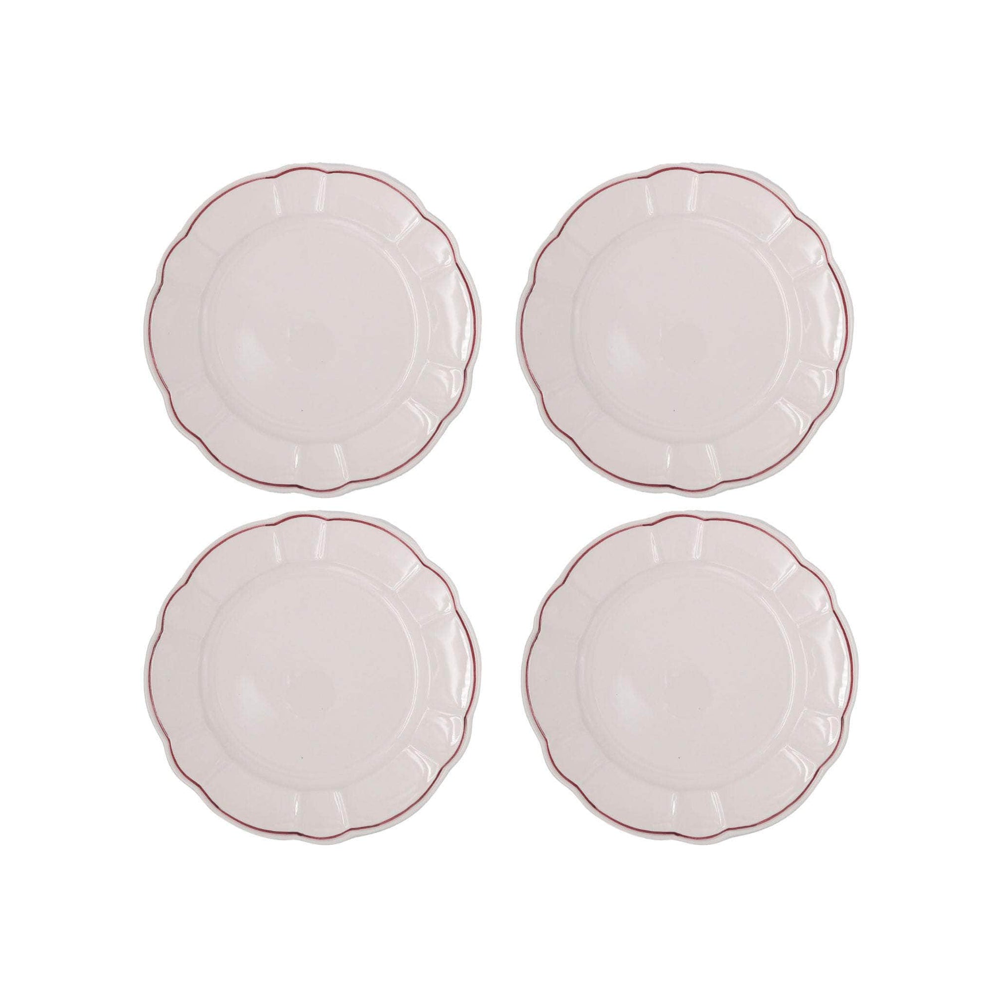 Romilly Dinner Plate, Red, Set Of 4