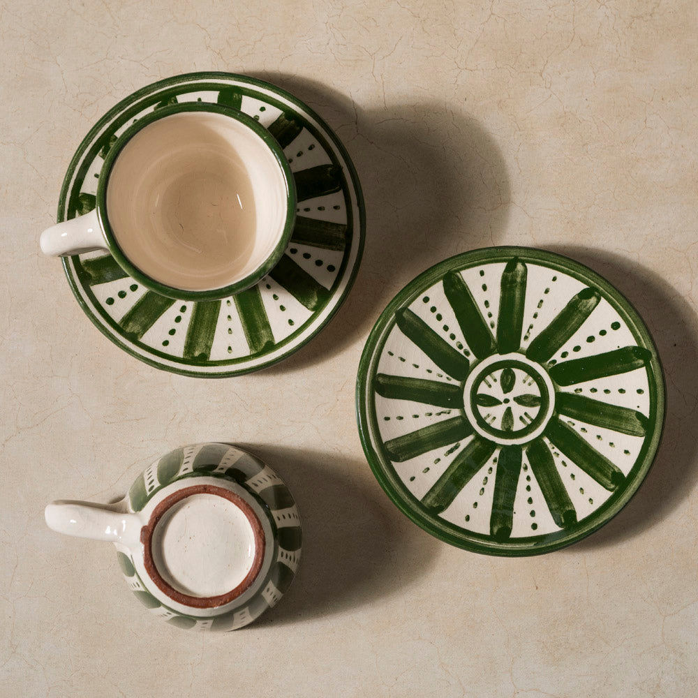 Green Safi Coffee Cup and Saucer