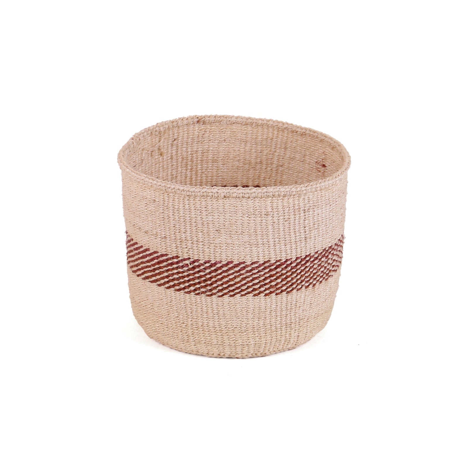 LISHA: Extra Small Brown and Natural  Sisal Basket