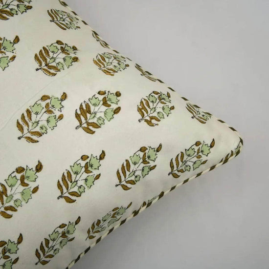 Cushion Cover Three Flowers Block Printed