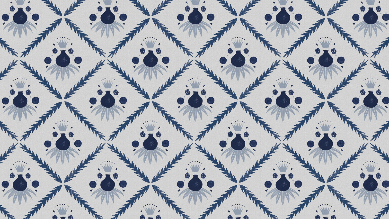 Pome Wallpaper, Oxford Blue, Roll