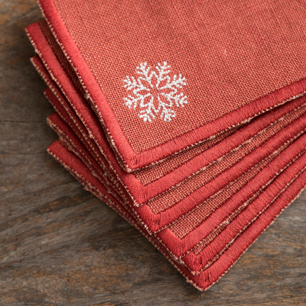 Snowflake Christmas Cocktail Napkins