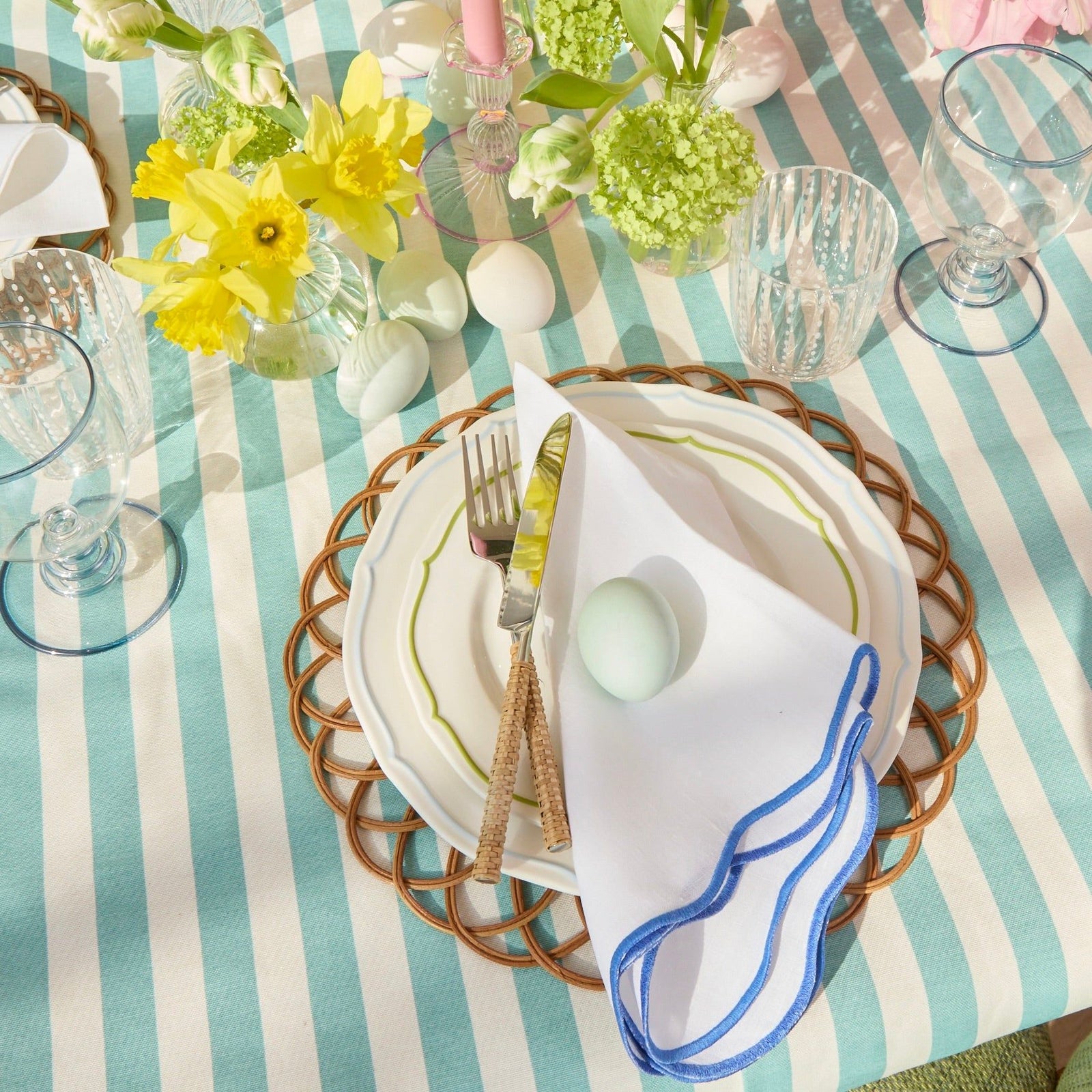 Clear White Speckled Water Glasses (set of 6)