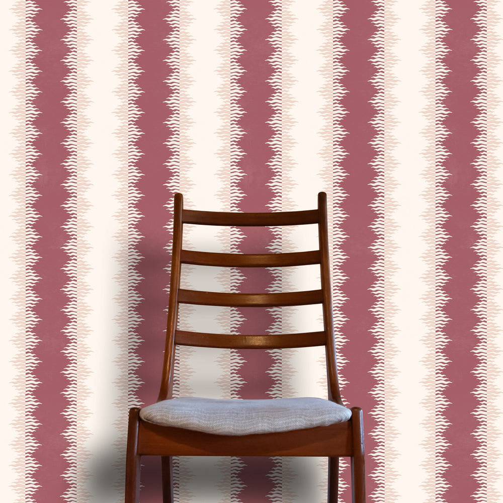 Crimped Stripe - Claret