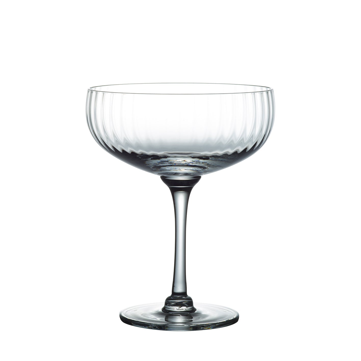 Crystal Cocktail Glasses with Ripple Design