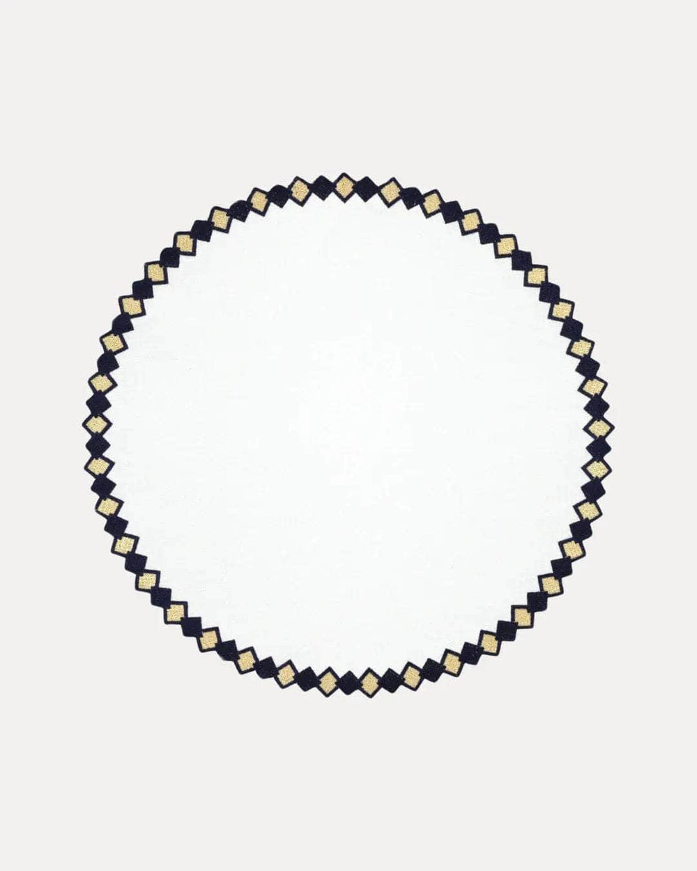 Fado Placemat, White with Dark Blue and Gold