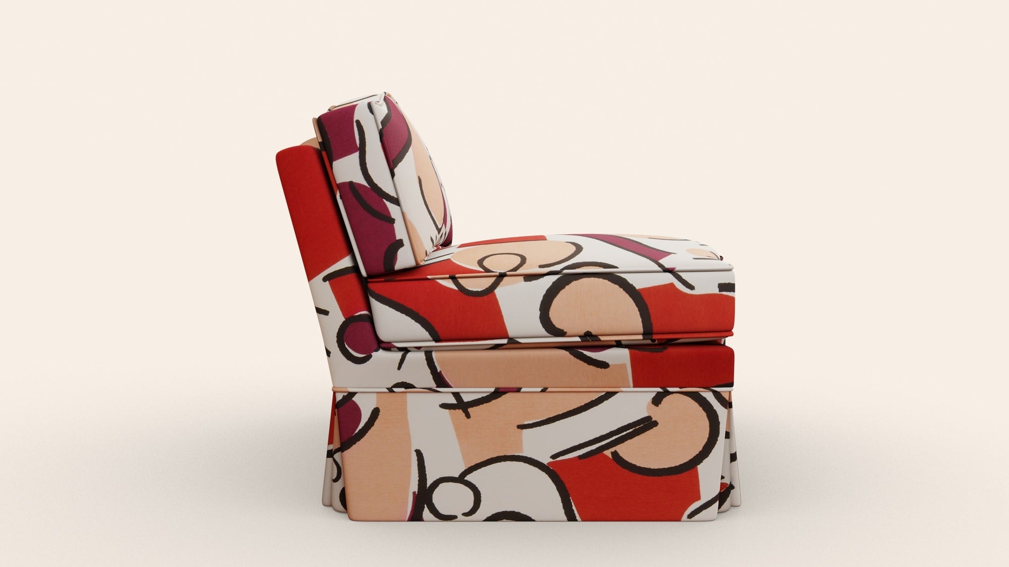 Felix Slipper Chair, Grenadine