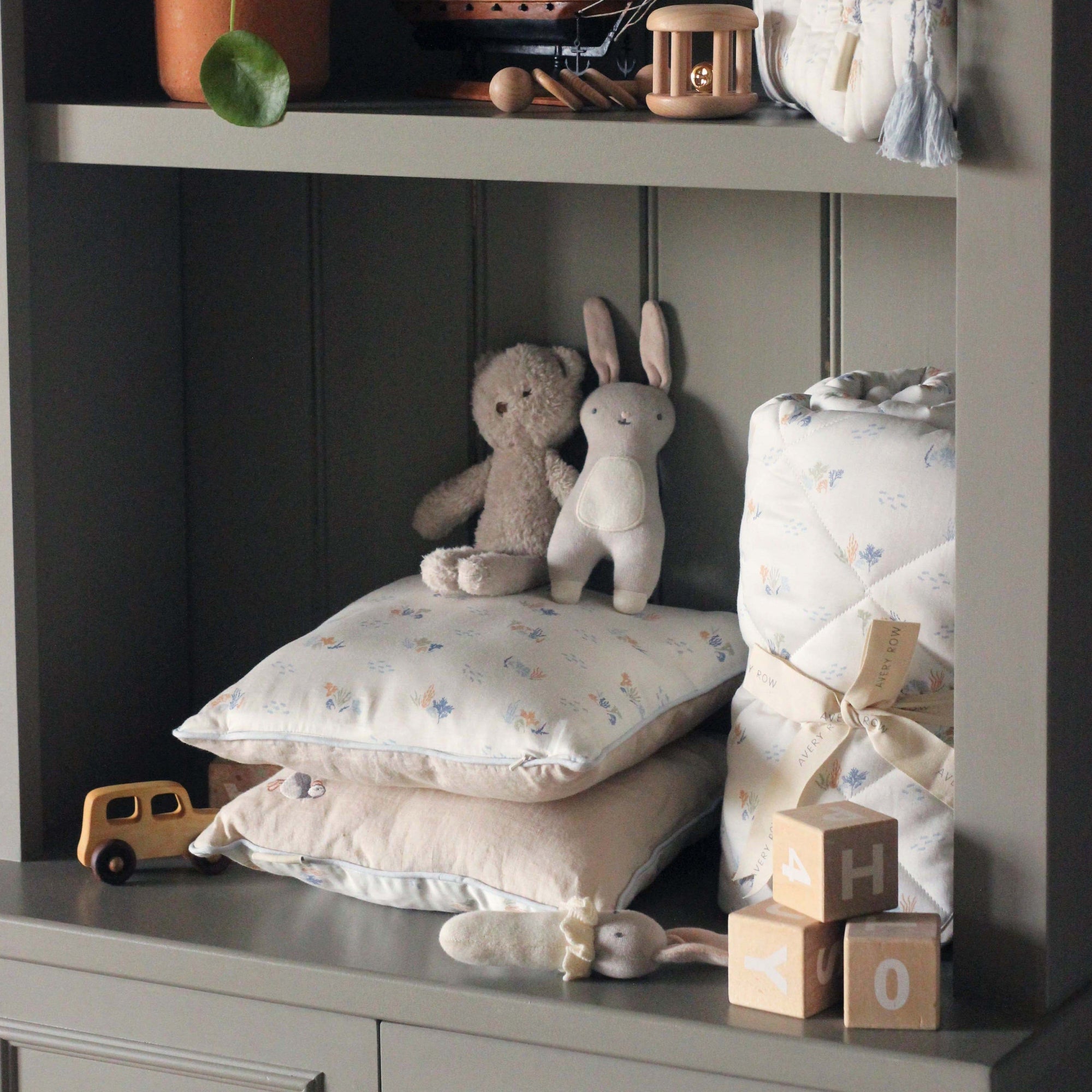 Square Linen Scatter Cushion - Coastline