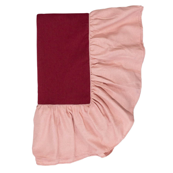 Ruffle Tablecloth, Cherry/Pink