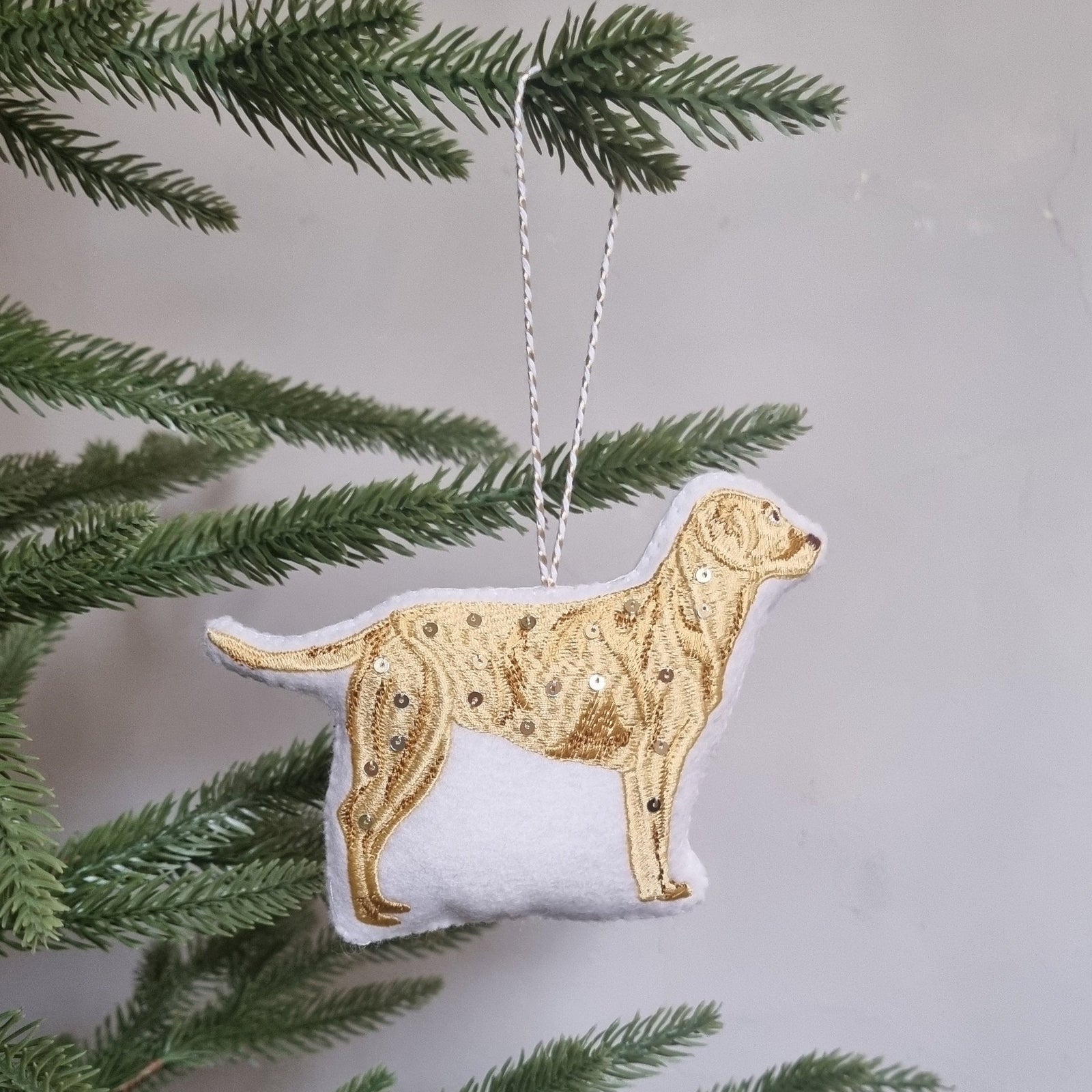 Golden Labrador Embroidered Ornament