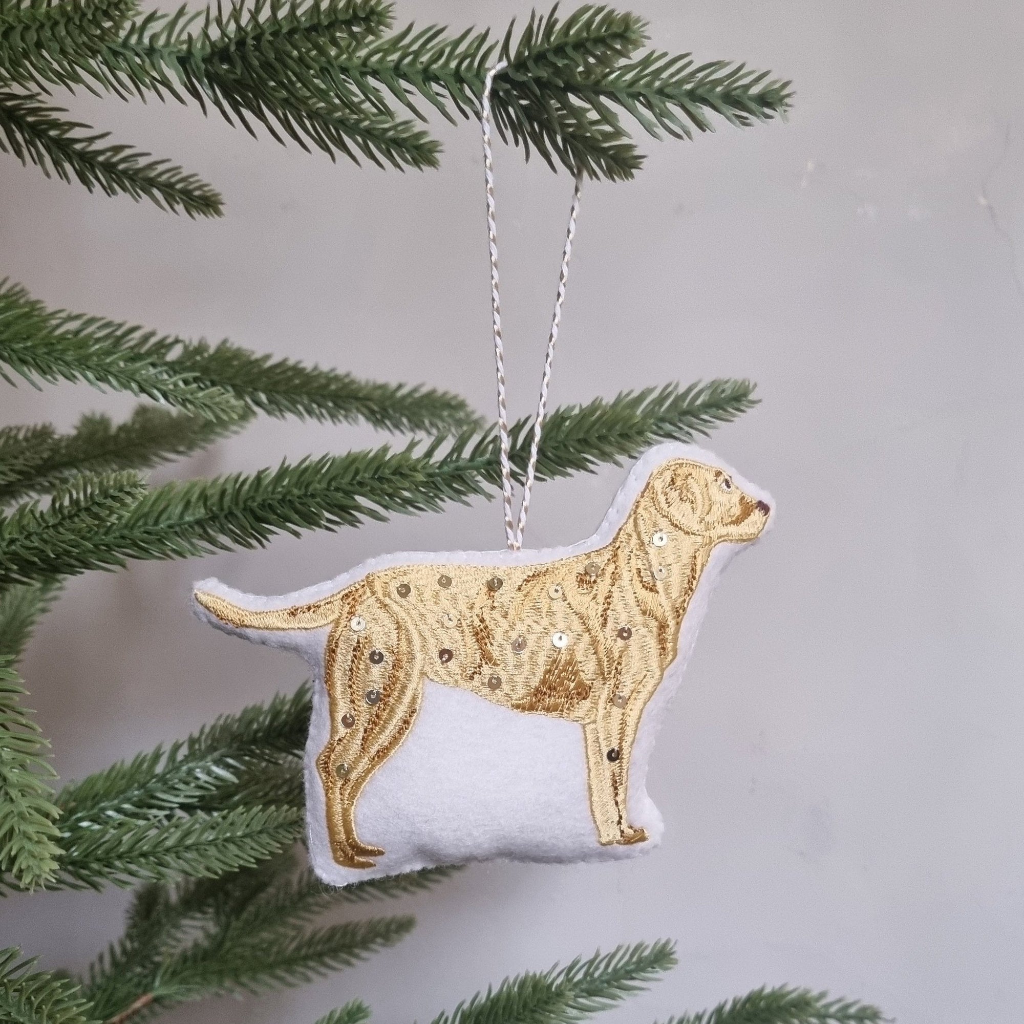Golden Labrador Embroidered Ornament