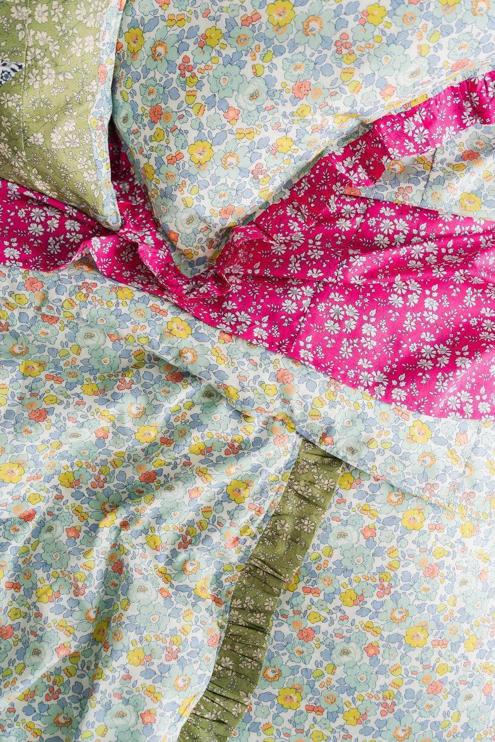 Fitted Sheet Made With Liberty Fabric Capel Fuchsia