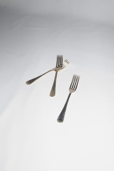 3 Antique Silver Plate Forks