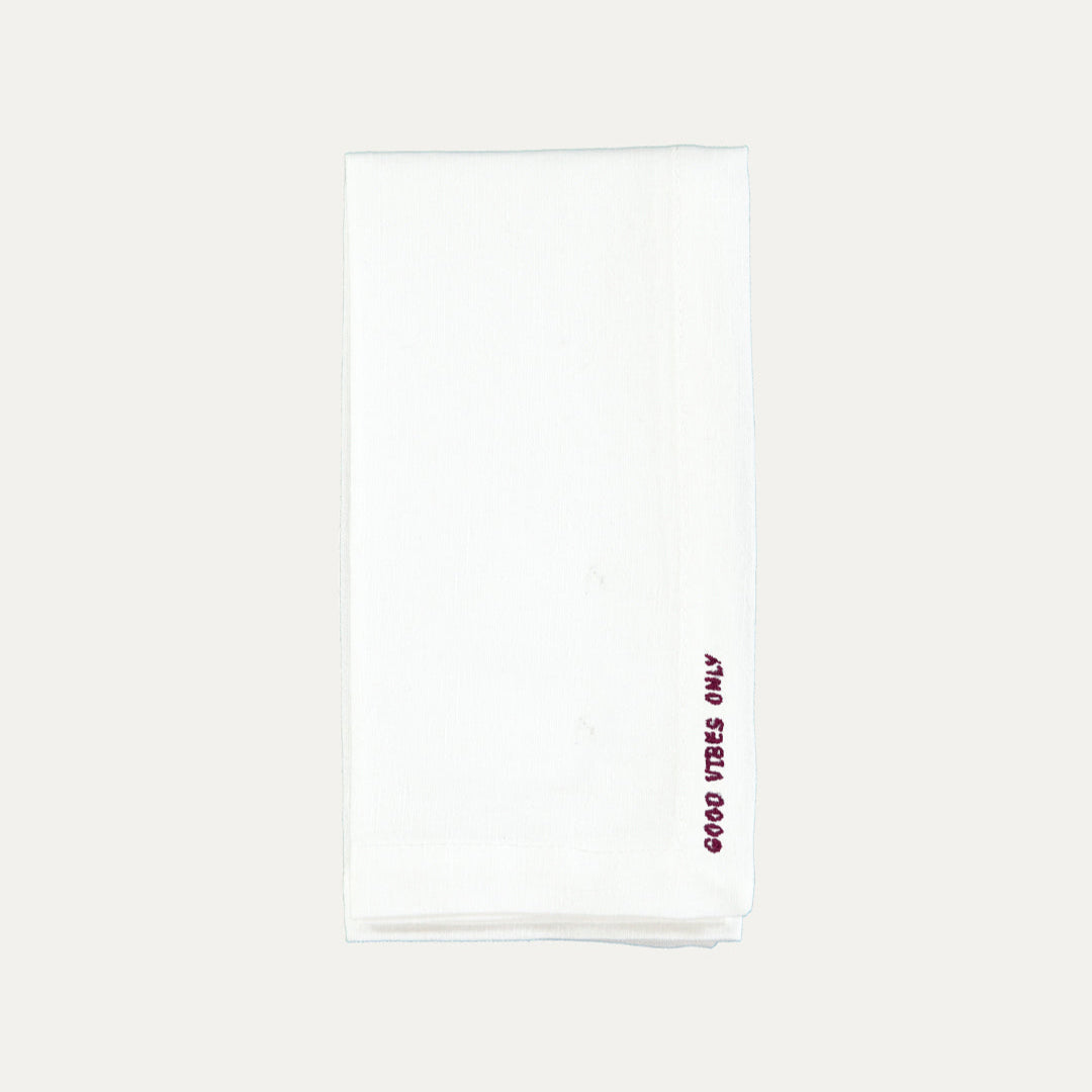 "Good Vibes Only" Napkin