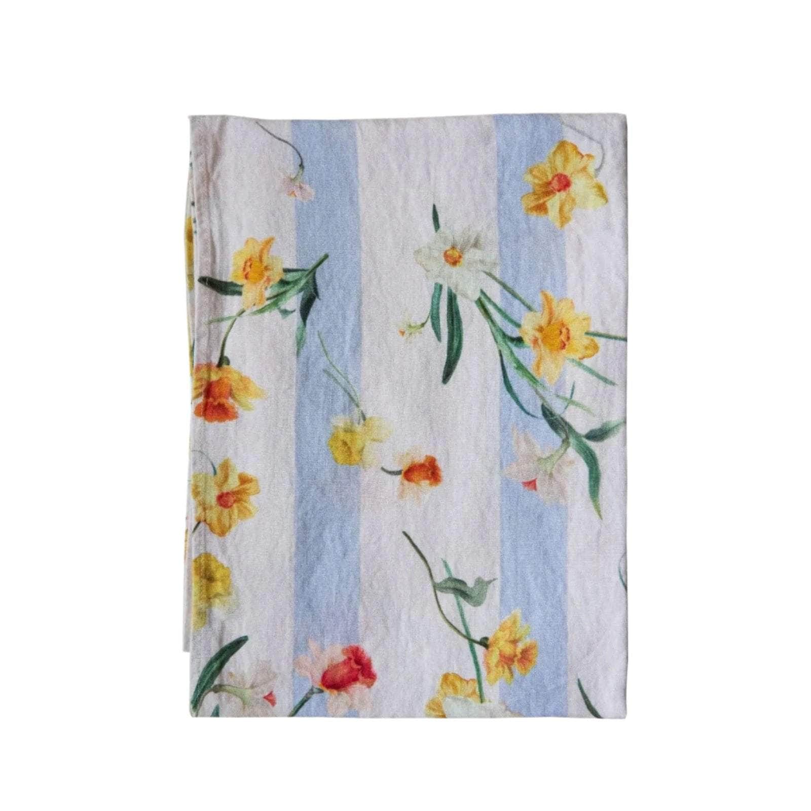 Daffodil Stripe Linen Runner