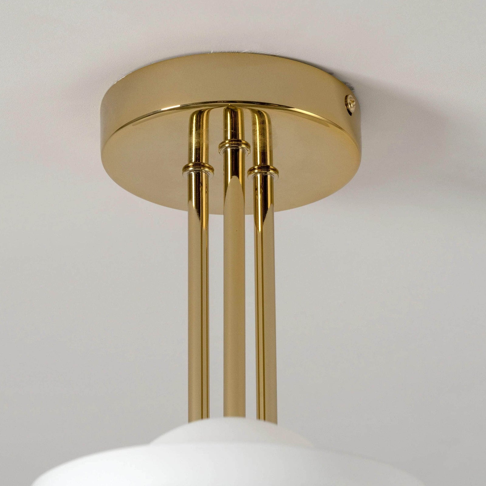 Brass 3 Light Dome Ceiling Light