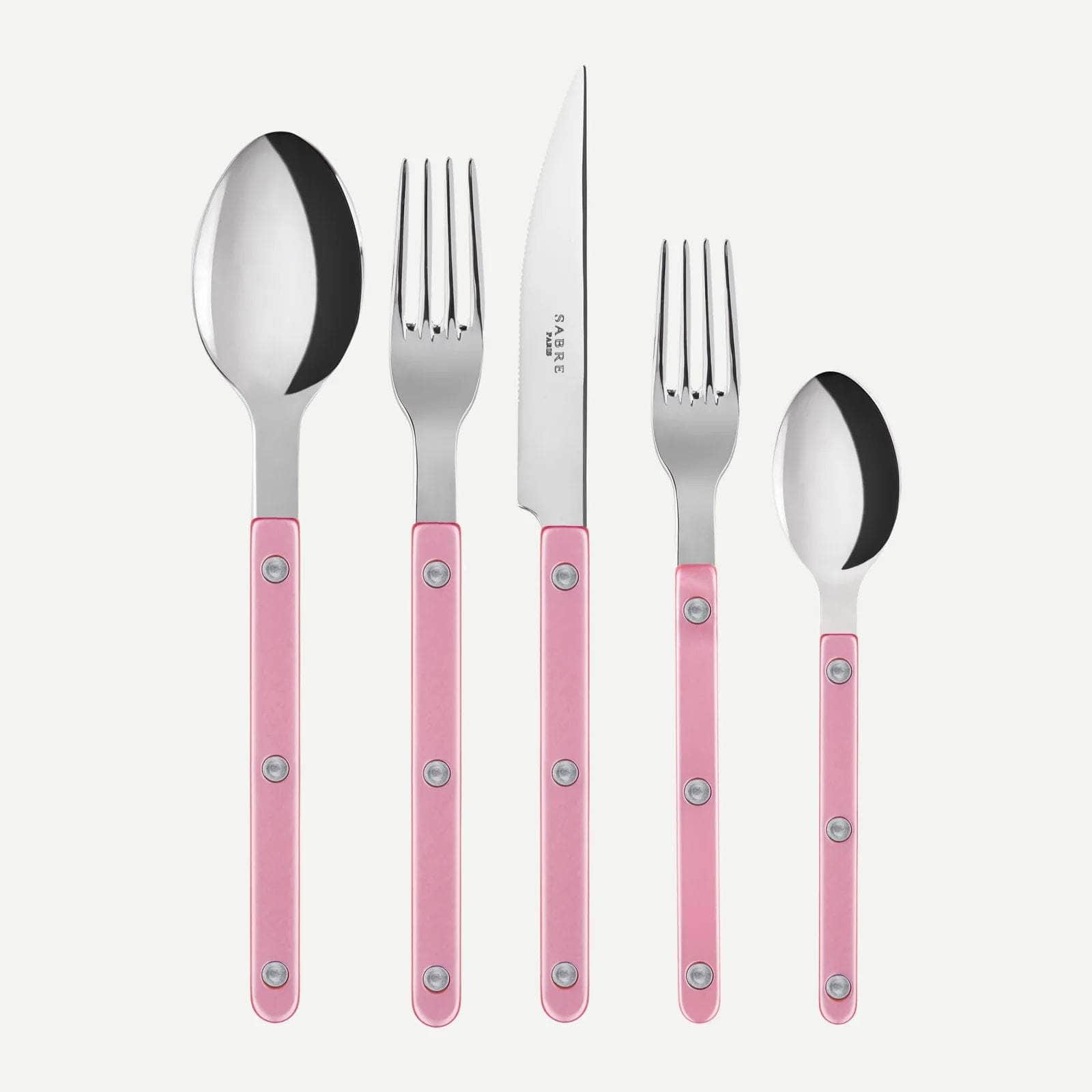 Bistrot Pearly 5pc Cutlery Set, Soft Pink