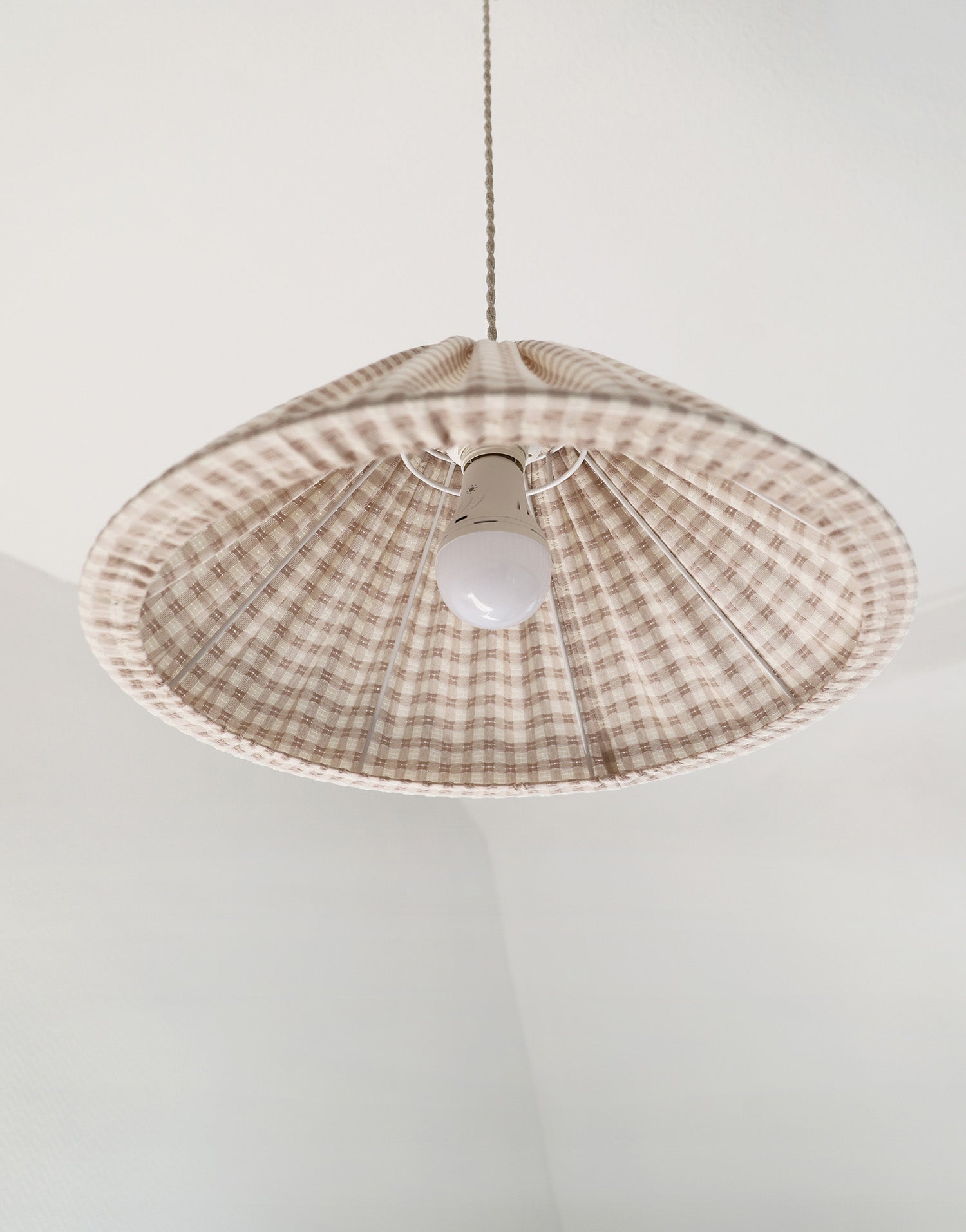 Conical Pendant Light Gingham Malala “Petits Carreaux”