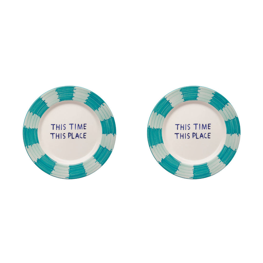 Frida Blue Dessert Plate Set-Of-Two