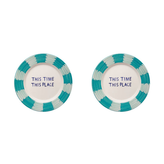 Frida Blue Dessert Plate Set-Of-Two