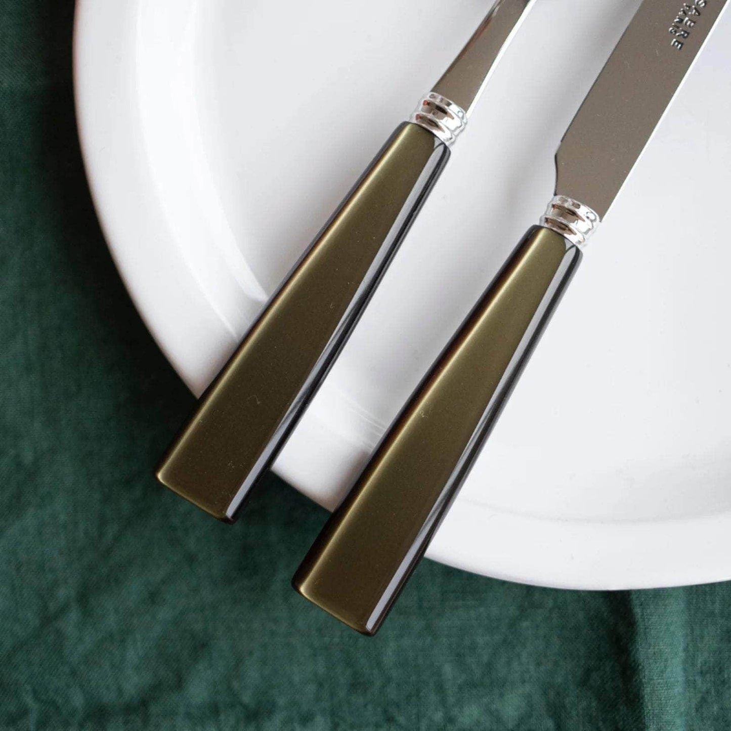 Icône 24 PC Cutlery Set, Dark Green