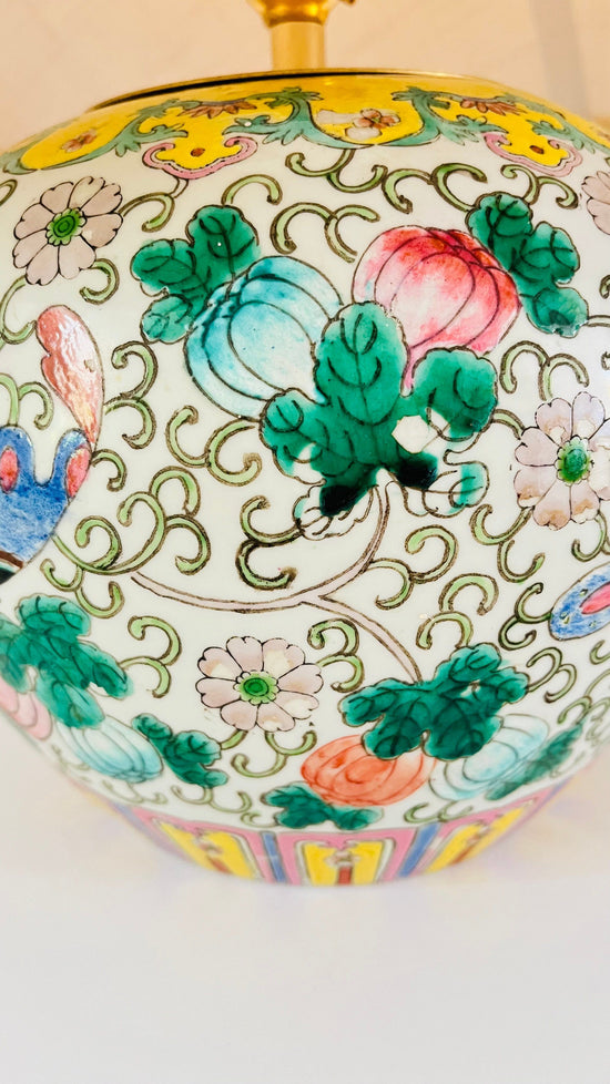Antique Chinese Flower Lamp