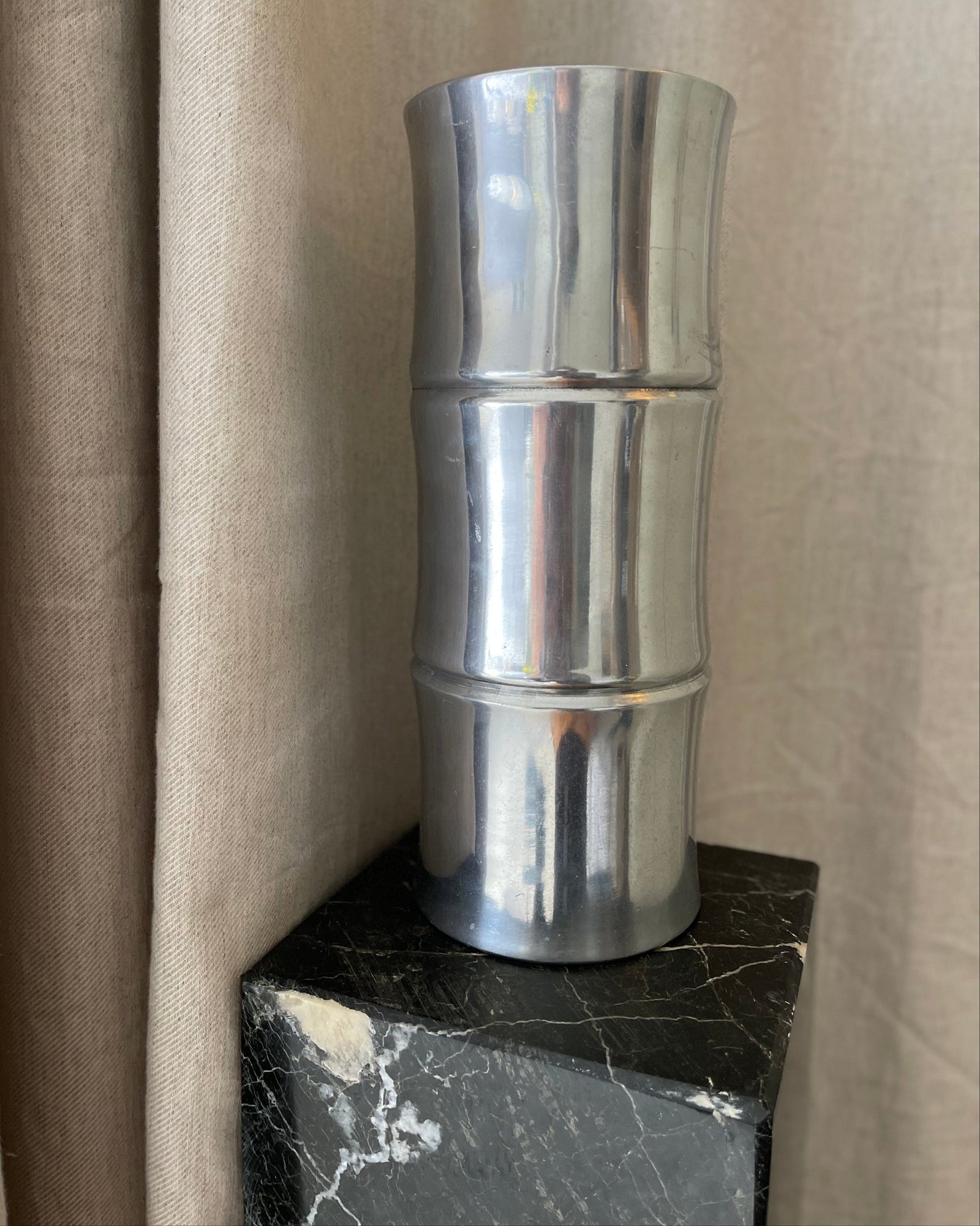 Cylindrical 3 Tier Metal Vase