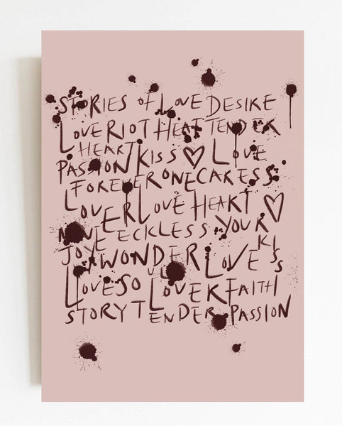 Reckless Love Merlot Print