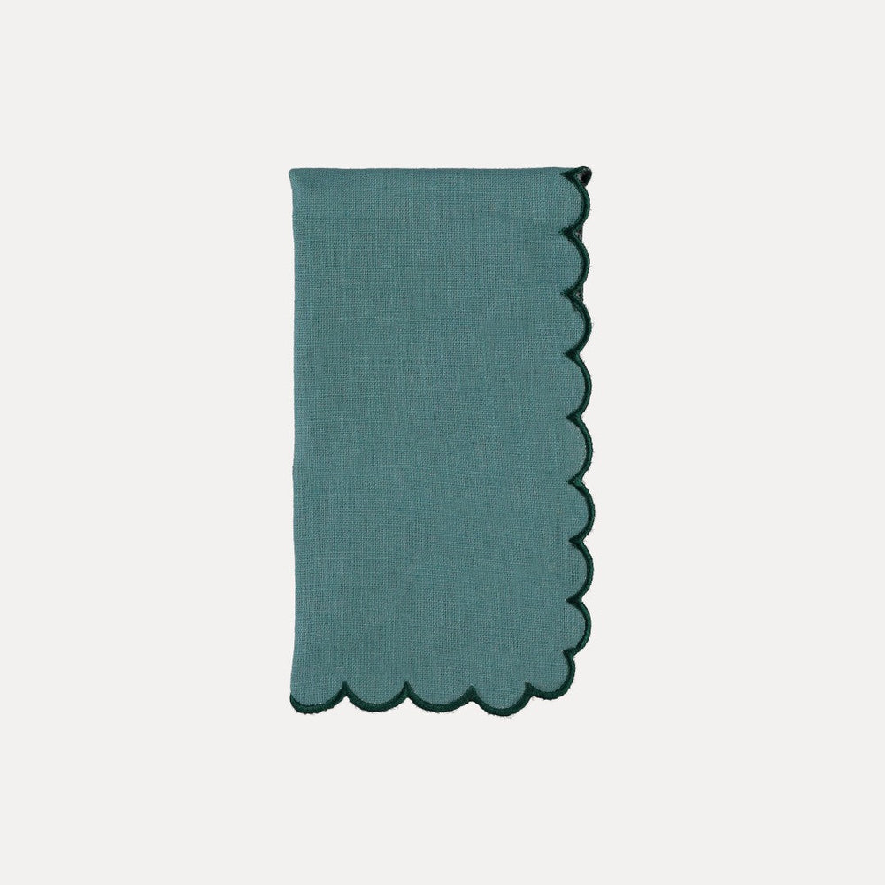 Filipa Napkin, Blue with Green