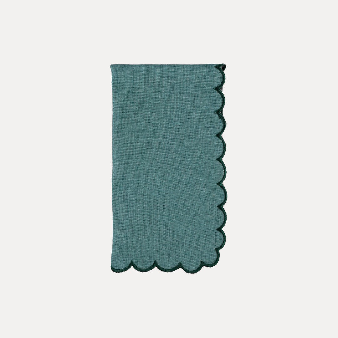Filipa Napkin, Blue with Green