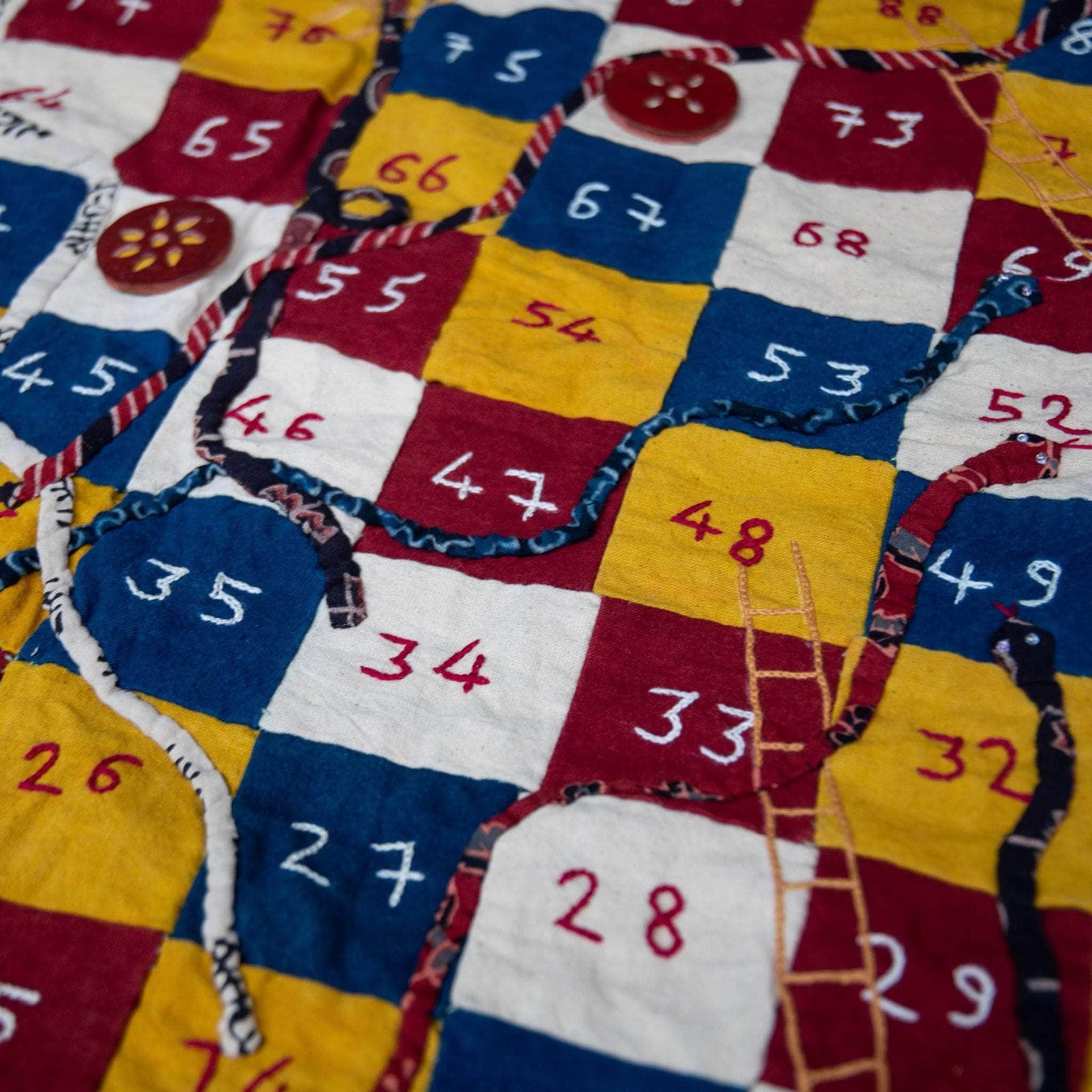 Snakes & Ladders Fabric Board Game
