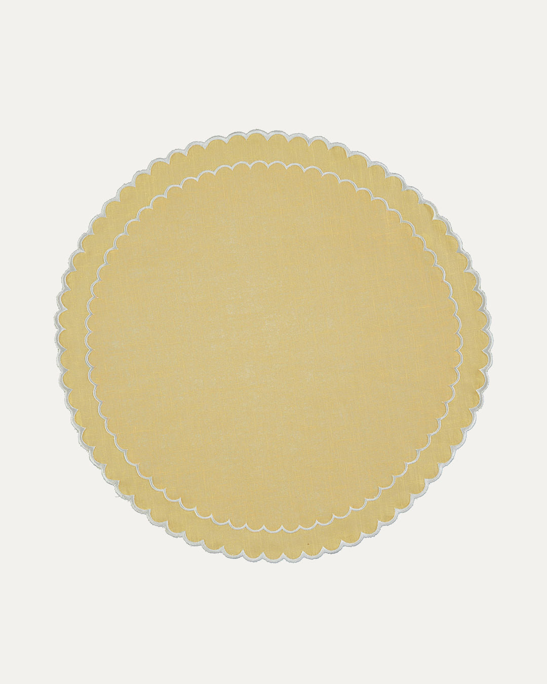 Filipa Placemat, Yellow with White