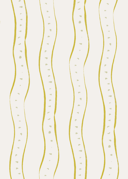 Rayure, Lemon Linen Fabric