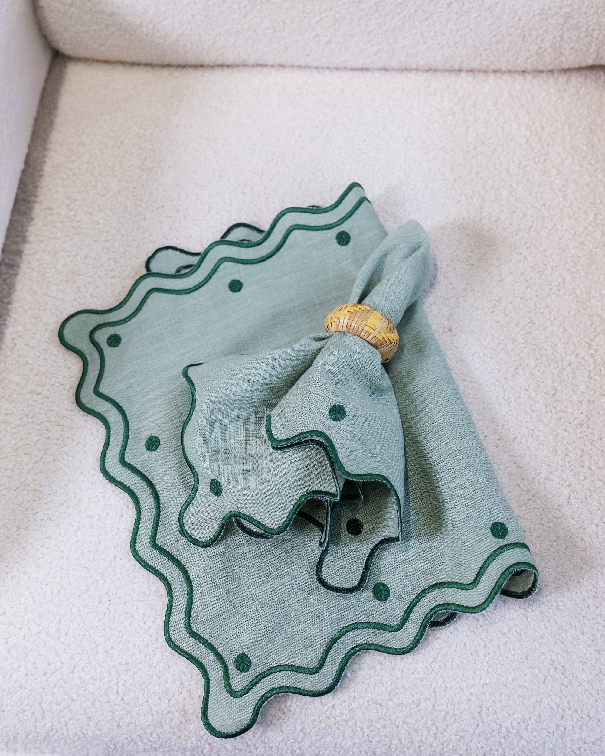 Óbidos Placemat, Green on Green