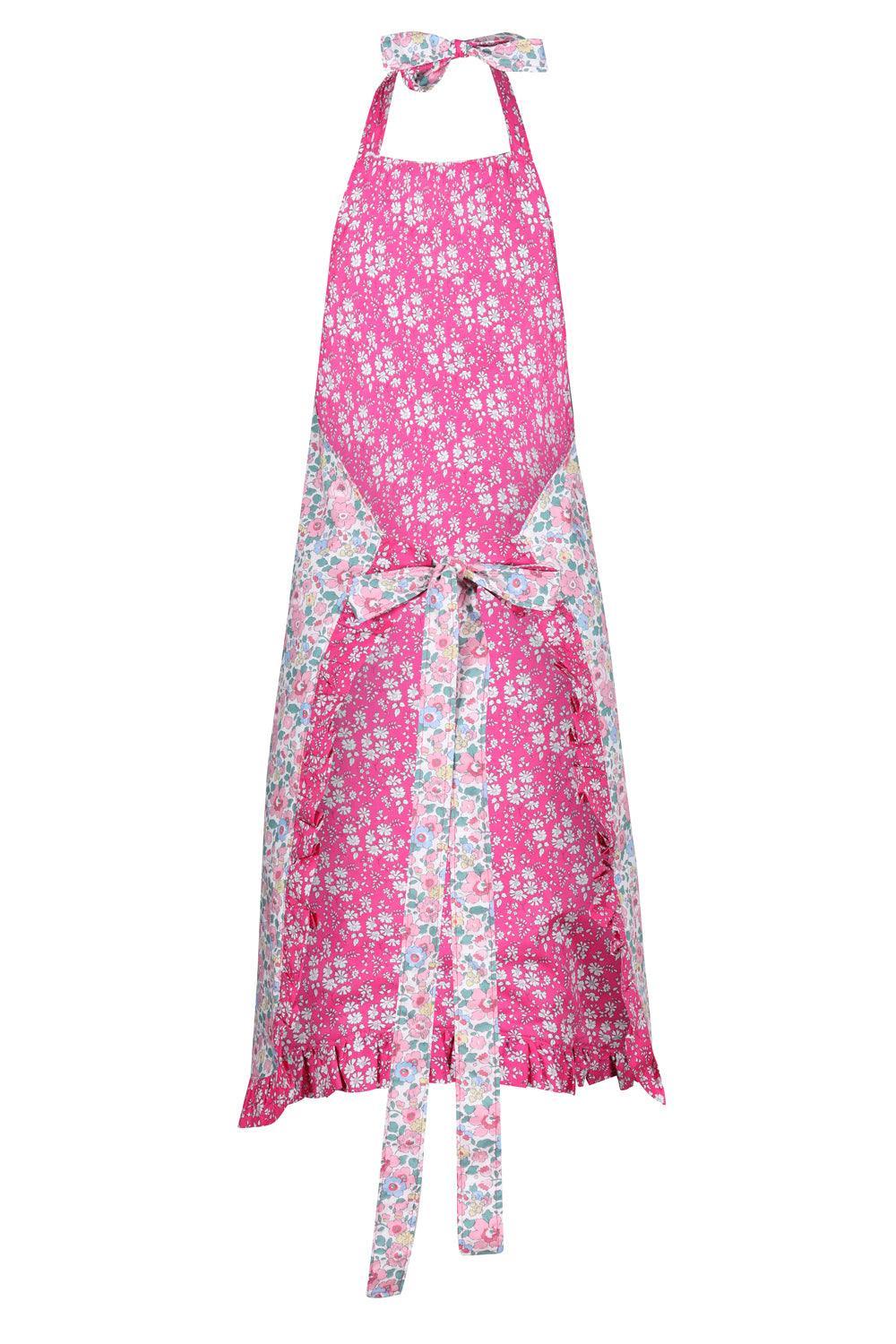 Reversible Ruffle Apron BETSY CANDY FLOSS & CAPEL FUCHSIA