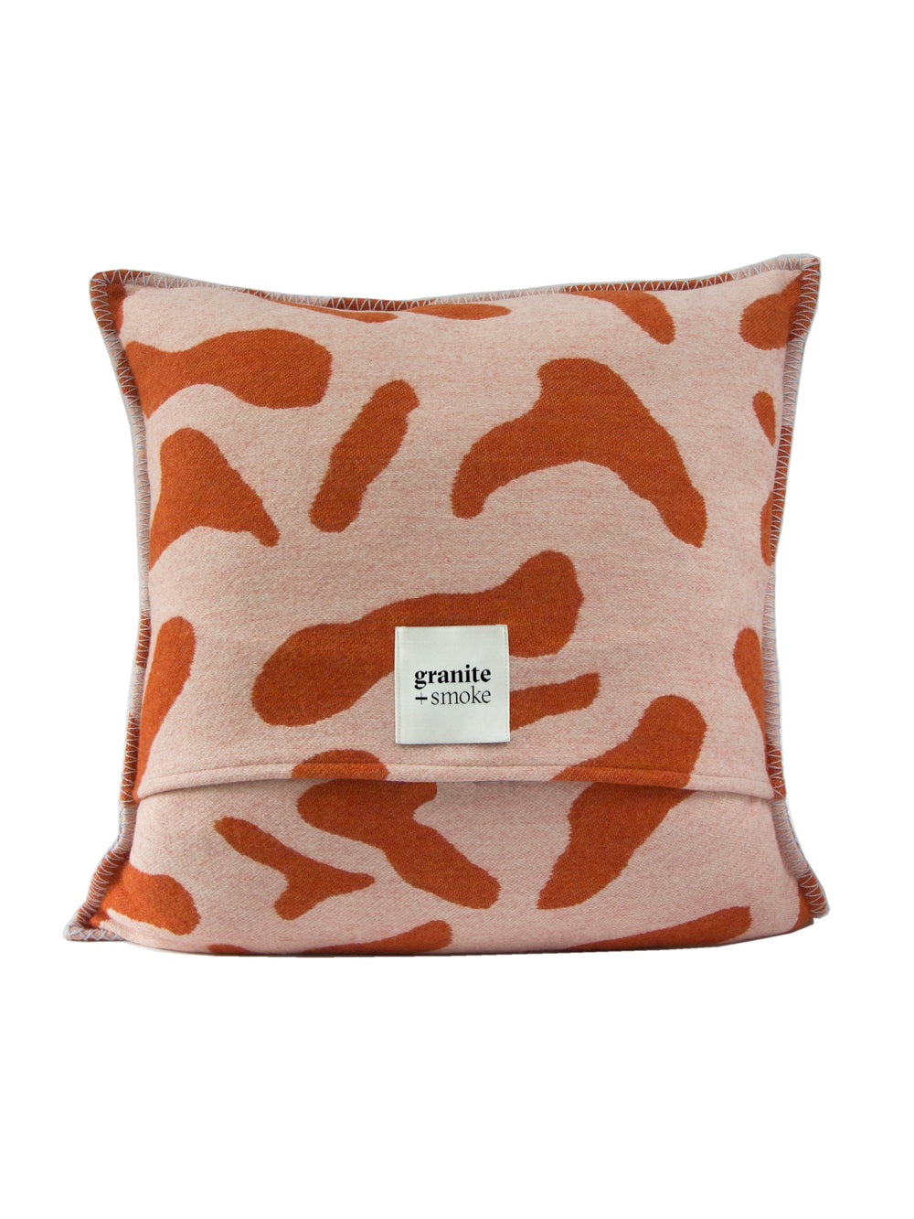 Orange + Pink Scatter Cushion Recycled Wool