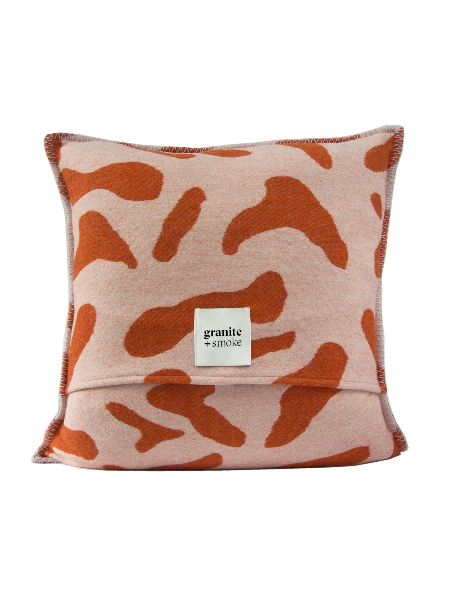 Orange + Pink Scatter Cushion Recycled Wool