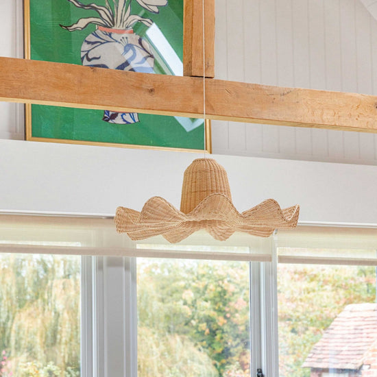 Luna Rattan Pendant Shade, XL Teak