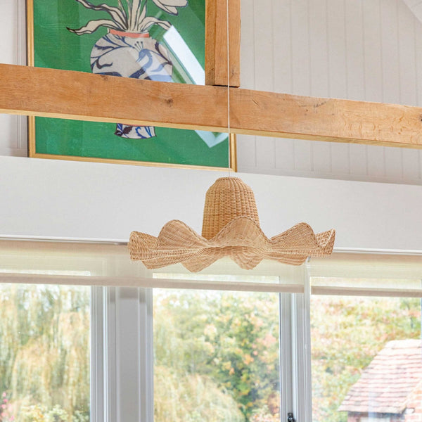 Luna Rattan Pendant Shade, XL Teak