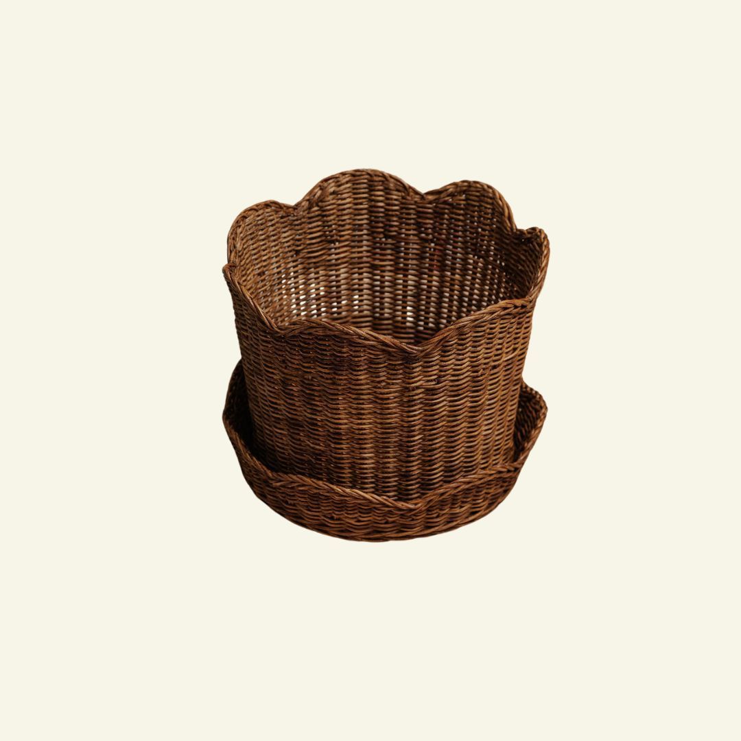 Clara Rattan Bin & Planter, Small