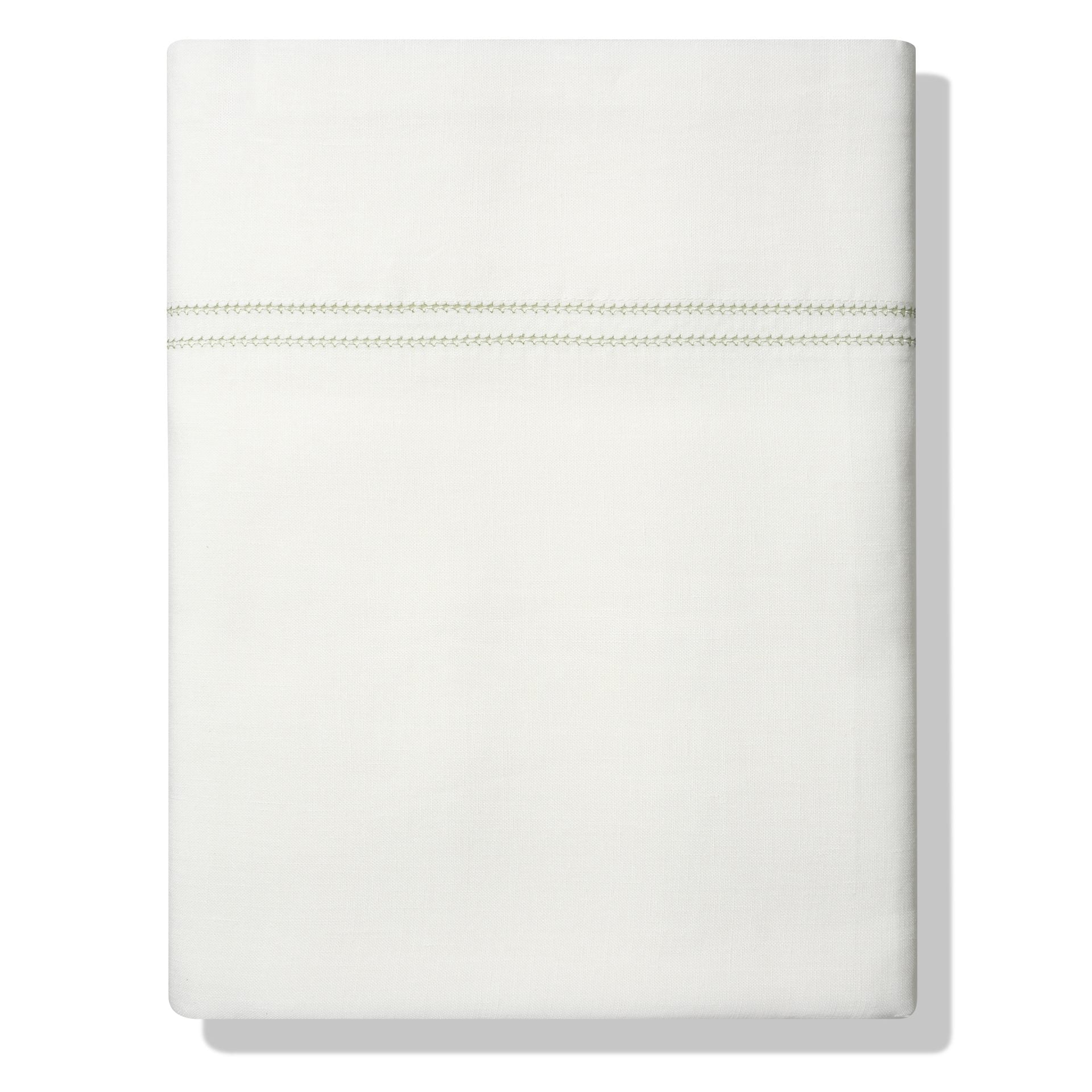 Top Sheet Hemstitch Botanical Green