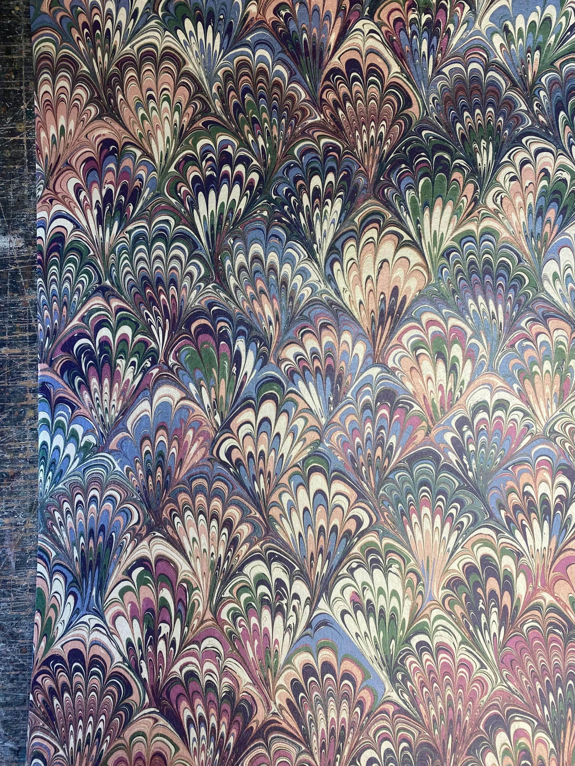 Marbled Wallpaper - 'Serpentine' Col: Summer- Mica Coated Non-Woven