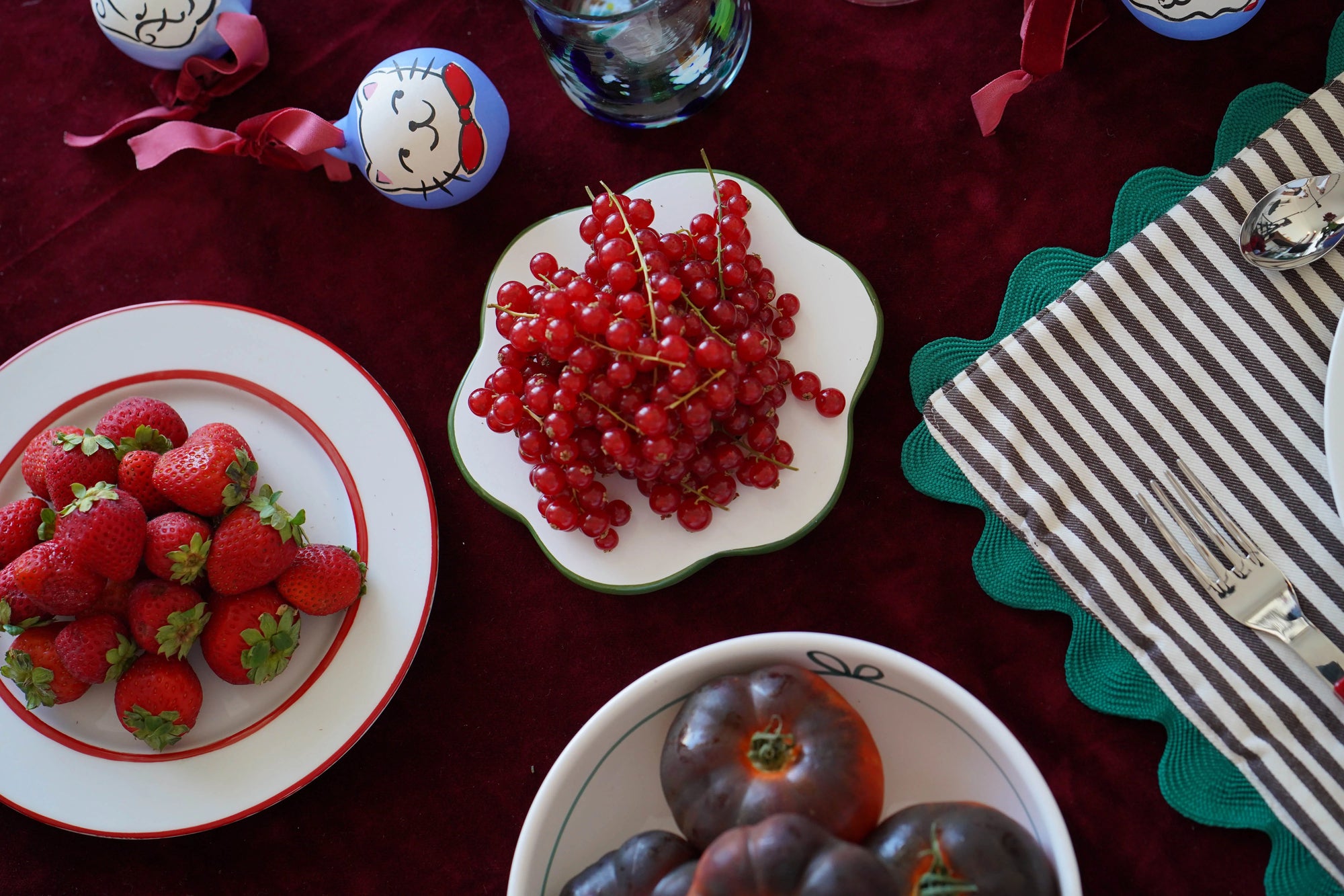 Hand Painted Ceramic Christmas Baubles