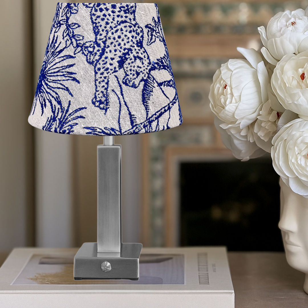 Athena Slim Silver Rechargeable Table Lamp