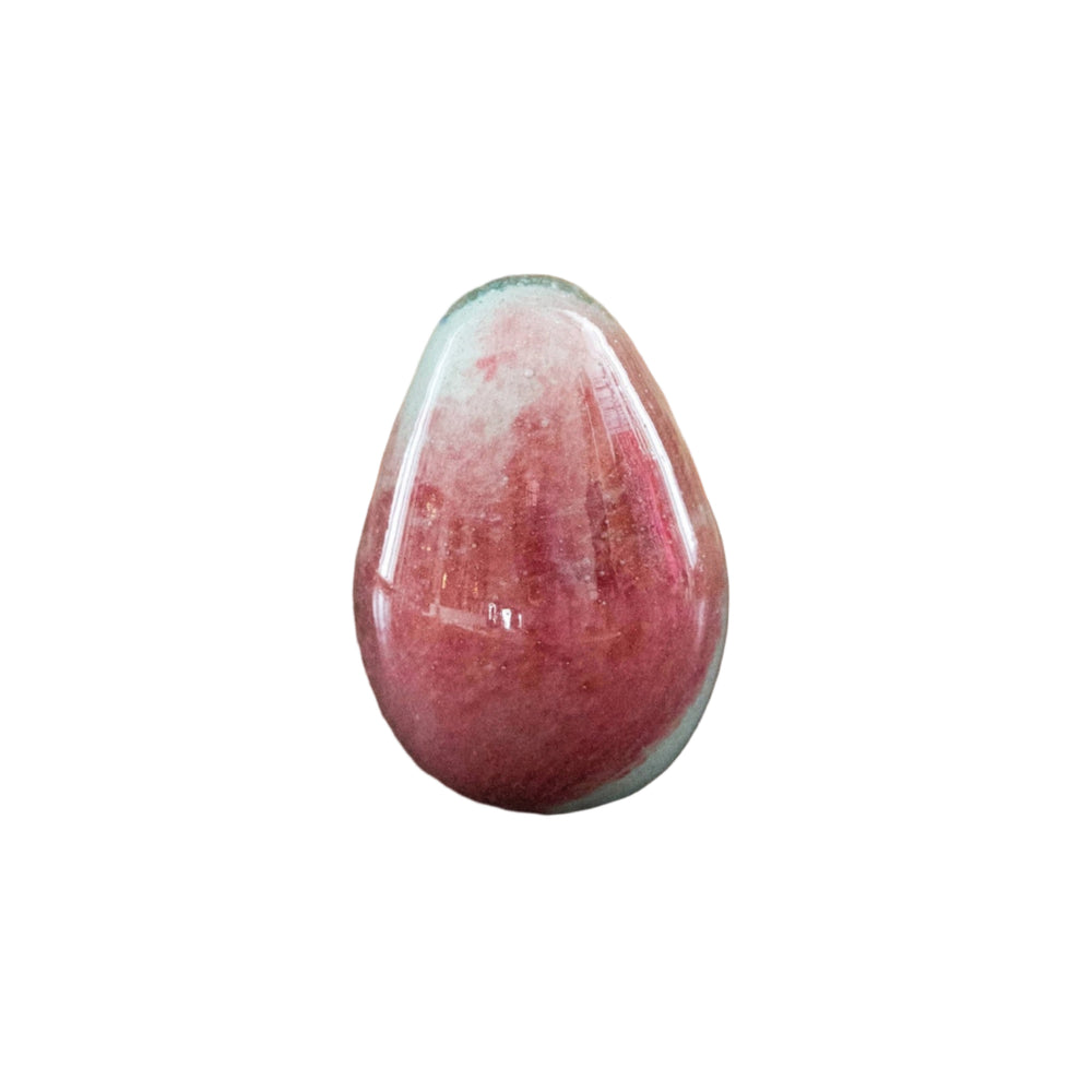 Anthologist Glass Easter Egg, Pink and Red, Small