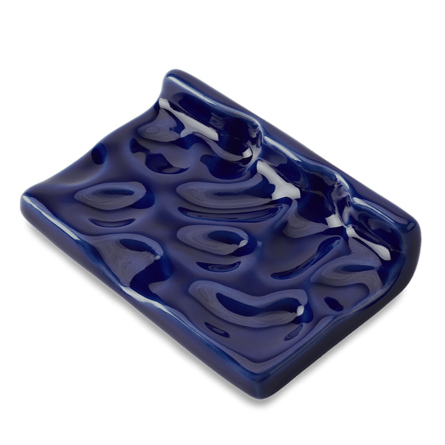 Ceramic Soap Dish in Cobalt Glaze