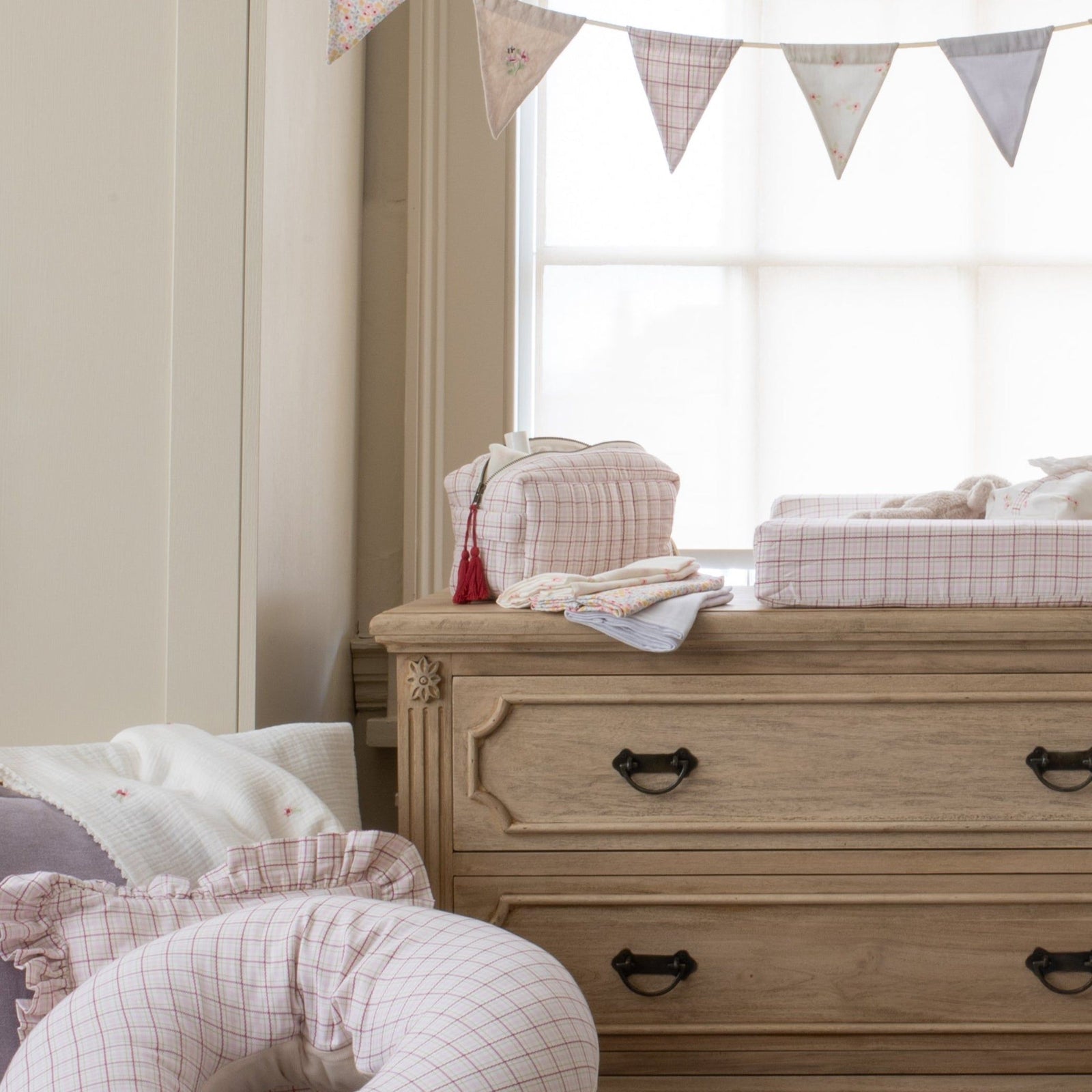 Wash Bag - Pink Check