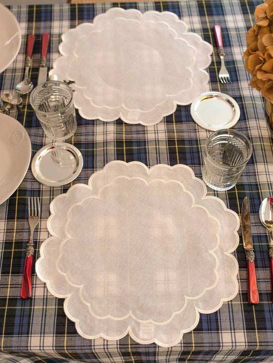 Íris Placemat, White with White