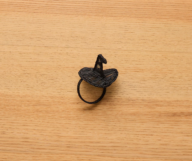 Halloween Napkin Ring with Ghost Bat Witch Hat